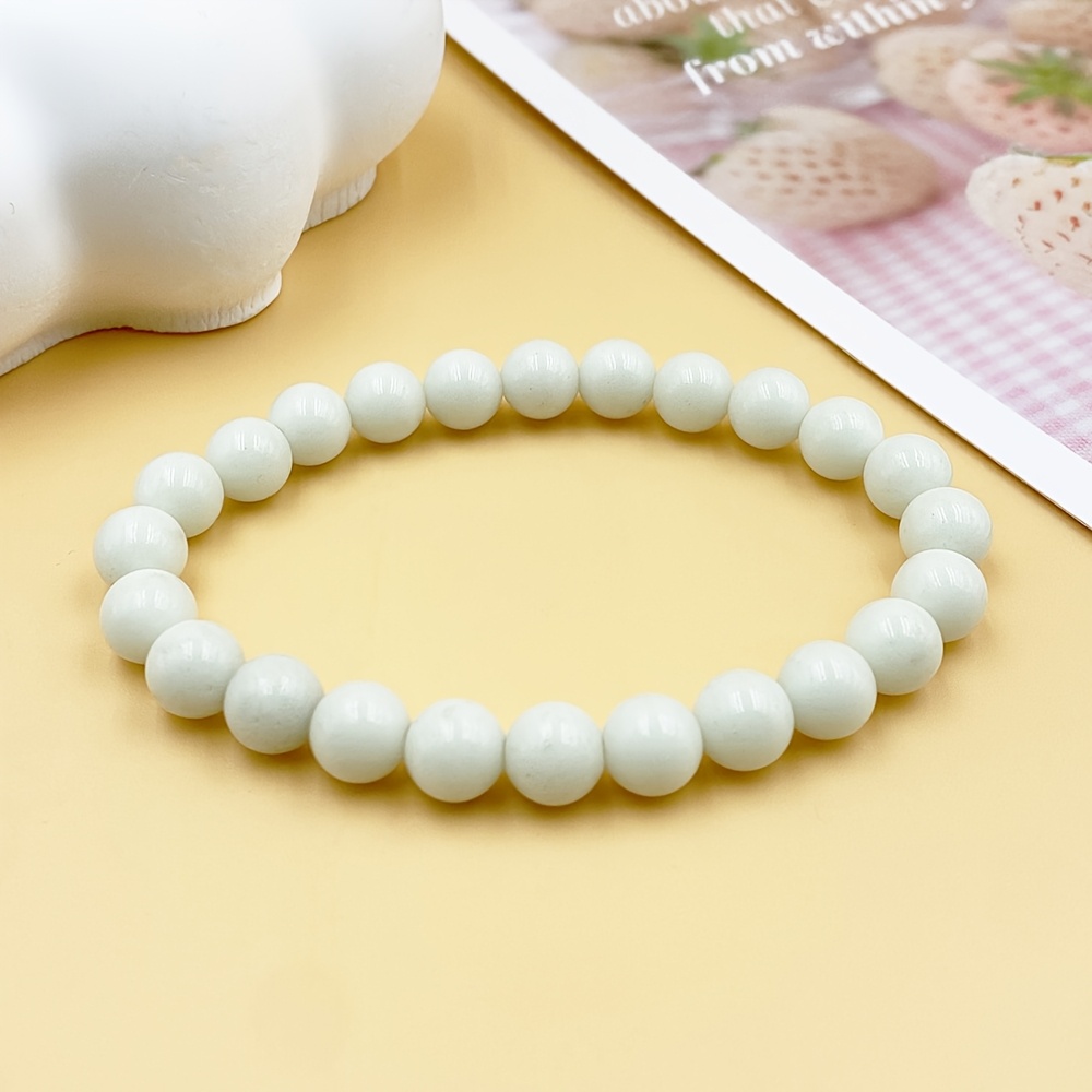Luminous Bead Bracelet for Women Elastic Rope Synthetic Stone Perfect Gift